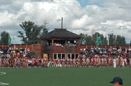 Khuresh, national Tuvinian wrestling, stadium of Chadan, July 2017